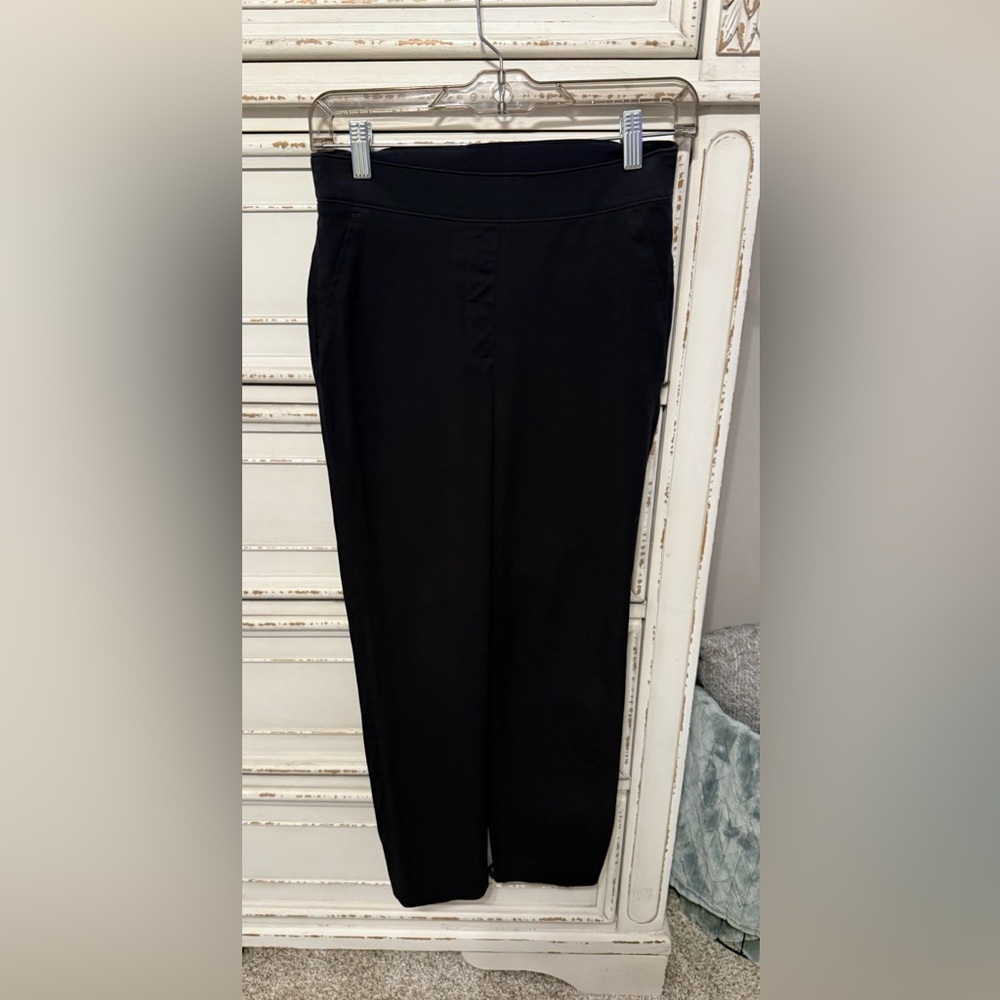 SPANX 20202T Perfect Ankle Pants Leggings BLACK W/ Back Pockets Women’s Sz XS